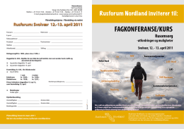 FAGKONFERANSE/KURS - Rusforum Nordland