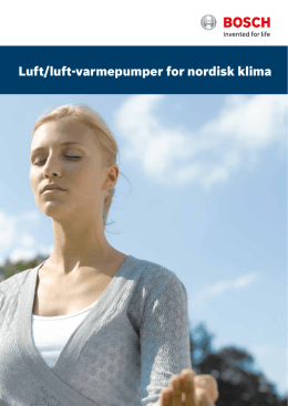 Luft/luft-varmepumper for nordisk klima
