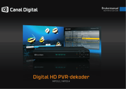 Brukermanual  - Canal Digital Kabel-TV