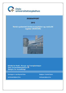 Årsrapport 2012 - Research at Oslo University Hospital