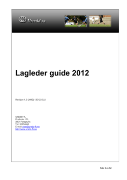 Lagleder guide 2012