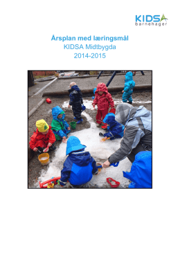 Årsplan med læringsmål KIDSA Midtbygda 2014