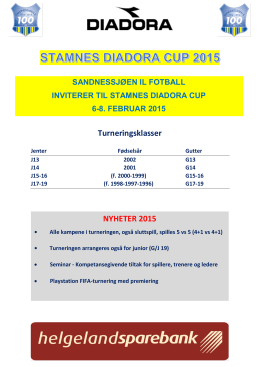 Invitasjon Stamnes Diadora Cup