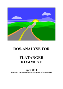 ROS-ANALYSE FOR FLATANGER KOMMUNE