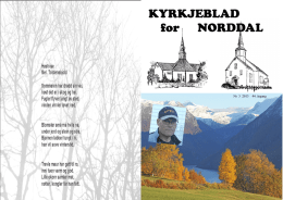 KYRKJEBLAD for NORDDAL - Storfjorden.kyrkja.no