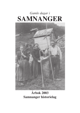 Årbok 2003 - Samnanger historielag