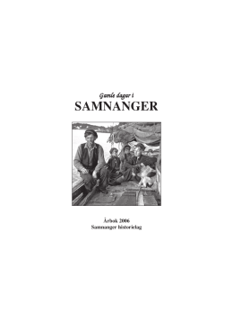 Årbok 2006 - Samnanger historielag