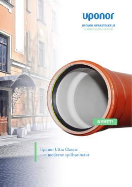 Uponor Ultra Classic – et moderne spillvannsrør