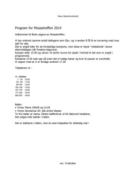 Program for Mossetreffen 2014