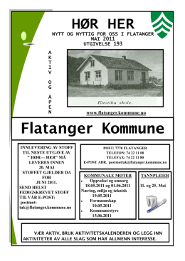 Mai 2011 - Flatanger kommune
