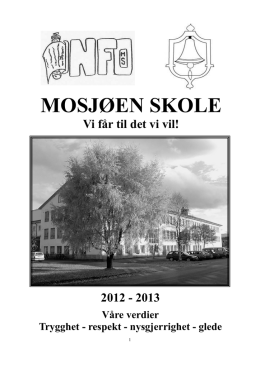 Personalet ved Mosjøen skole 2012/2013