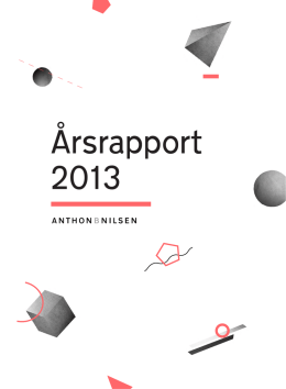 Årsrapport 2013 - Anthon B Nilsen