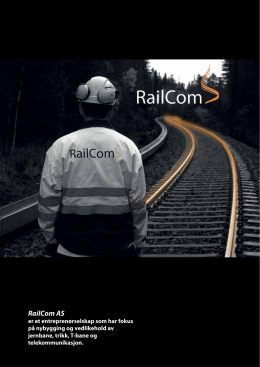 brosjyre - RailCom AS