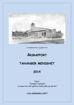 ÅRSRAPPORT TANANGER MENIGHET 2014