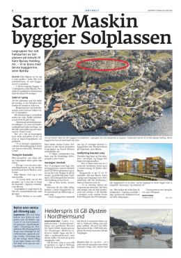 Stor interesse for Solplassen Solsvik