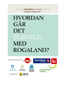 Konjunkturbarometeret i Rogaland september 2014