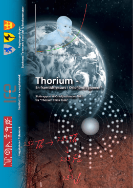 Thorium - En framtidsressurs i Oslofjordregionen? (2012)