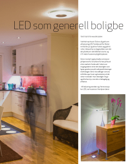 LED som generell boligbelysning, går det`a?