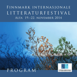 LITTERATURFESTIVAL PROGRAM - Finnmark internasjonale