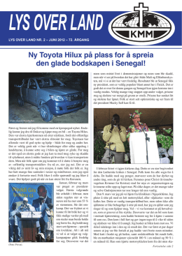 Ny Toyota Hilux på plass for å spreia den glade bodskapen i Senegal!