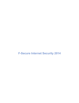 F-Secure Internet Security 2014 - F-Secure (F