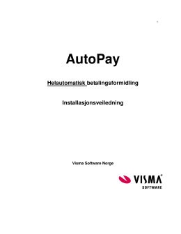 Installasjon av AutoPay (PDF)