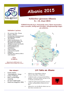 Albania 2015 - Bike for Peace
