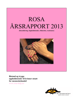 Årsrapport fra ROSA-prosjektet 2013 - ROSA