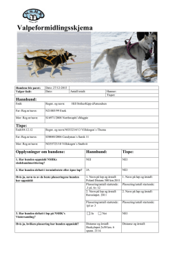 Valpeformidlingsskjema - Norsk Siberian Husky Klubb