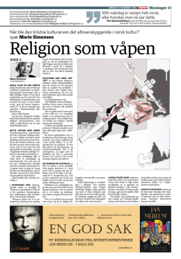 Når ble den kristne kulturarven det altoverskyggende i norsk kultur
