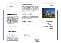 Hva skjer i Heggedal menighet høsten 2011?