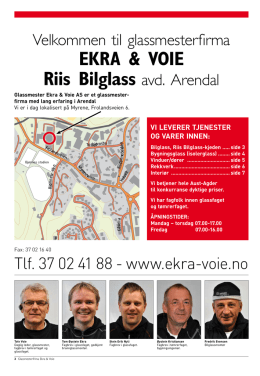 EKRA & VOIE Riis Bilglass avd. Arendal