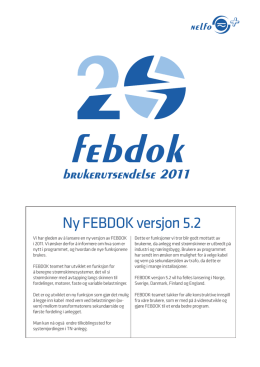 Ny FEBDOK versjon 5.2