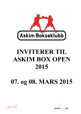 Invitasjon Askim Box Open 2015