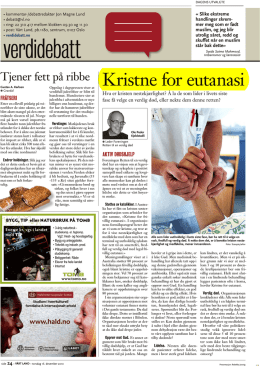 Samleside om eutanasidebatten desember 2010