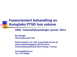 Faseorientert behandling av Kompleks PTSD hos voksne