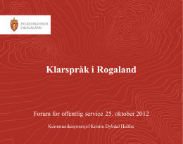 v/Kristin Dybdal Holthe - Forum for offentlig service