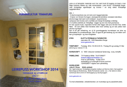 LEIREPUSS WORKSHOP 2014