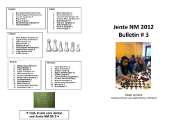 Jente NM 2012 Bulletin # 3