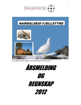 Årsmelding 2012 - Namdalseidfjellstyre.no