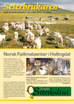 Norsk Fjellmatsenter i Hallingdal
