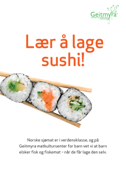 Sushi – oppskrifter åpent lørdagsverksted 13. september