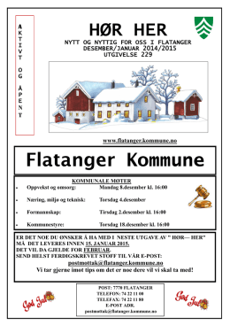 Des 2014/jan 2015 - Flatanger kommune