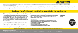 Geologer/geofysikere til Lundin Norway AS sitt