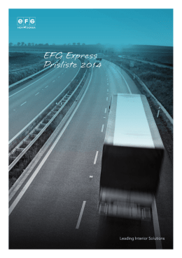EFG Express Prisliste 2014