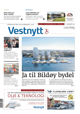 30.09.2013 - "Spretta sjampanjen for Kystbyen på Bildøy"