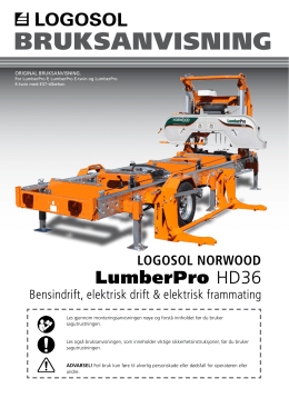 LumberPro HD36 - bruksanvisning