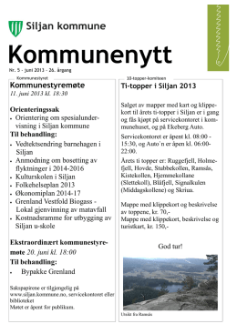 Kommunenytt - Siljan kommune