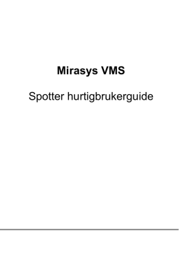 Mirasys VMS - Mirasys Support Site