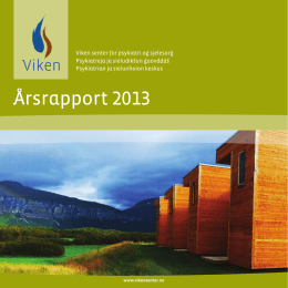 Årsrapport 2013 - Viken - senter for psykiatri og sjelesorg
